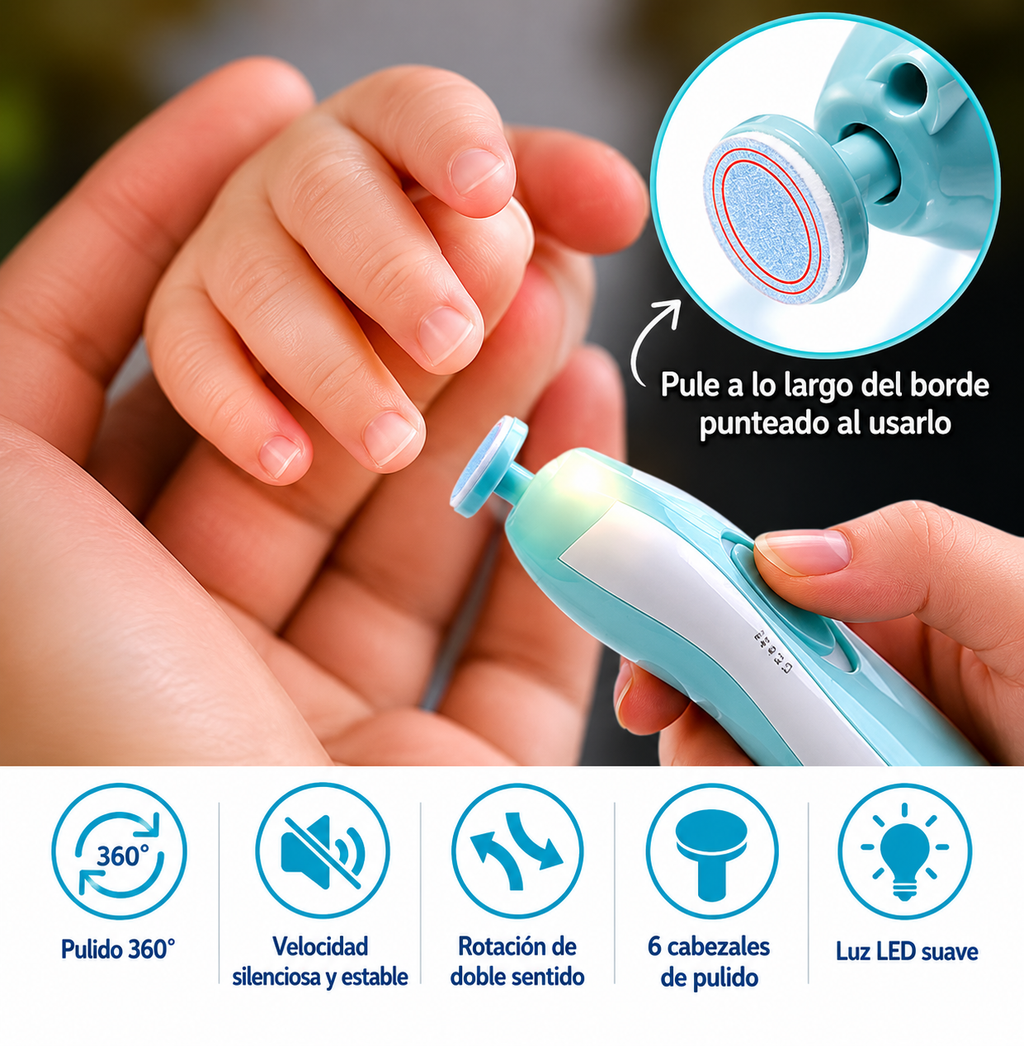 🍼 BebiGlow™ — Lima Eléctrica LED para Bebé