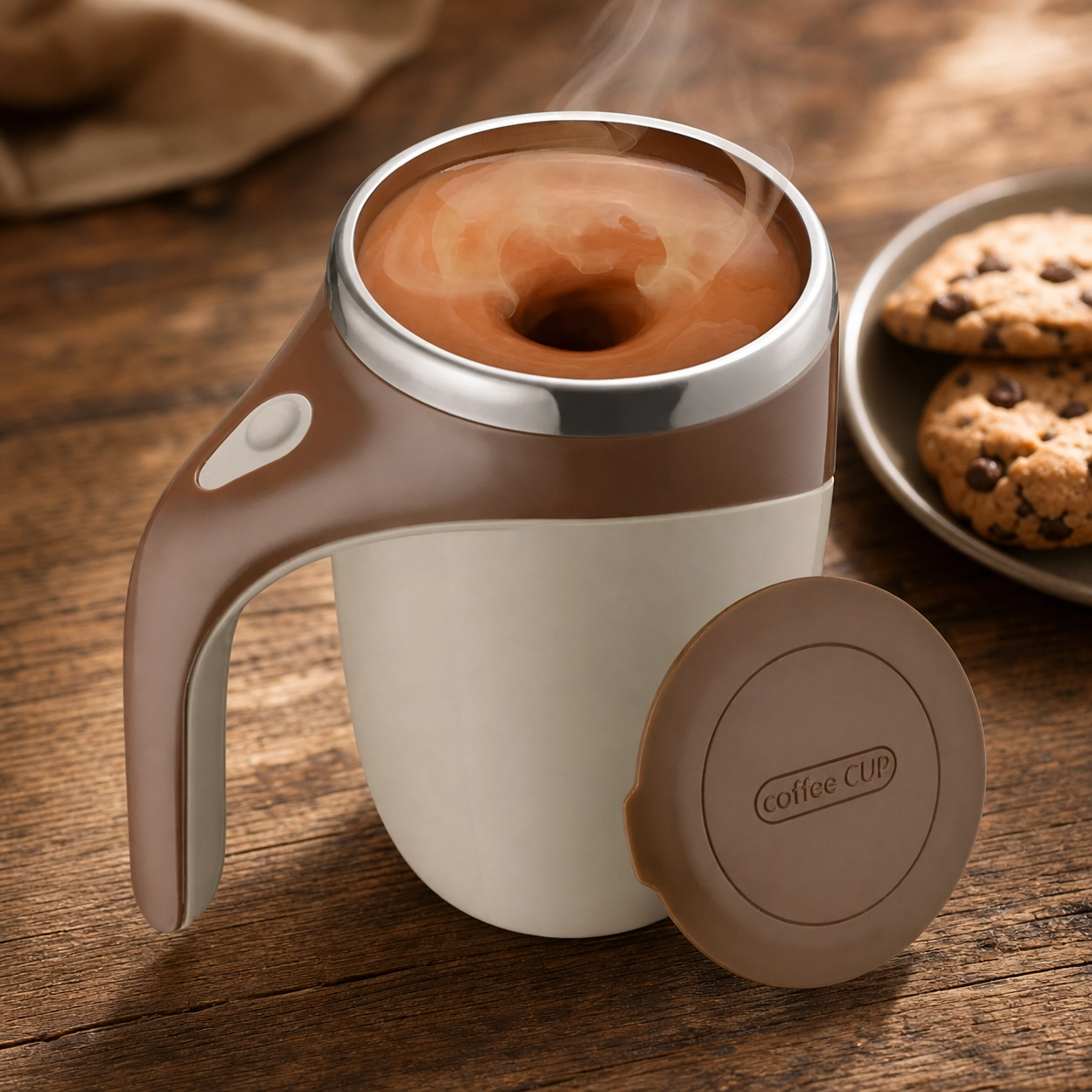 Taza VortixMix™  — La taza que se revuelve sola ☕🧲 | 380ml Acero Inoxidable