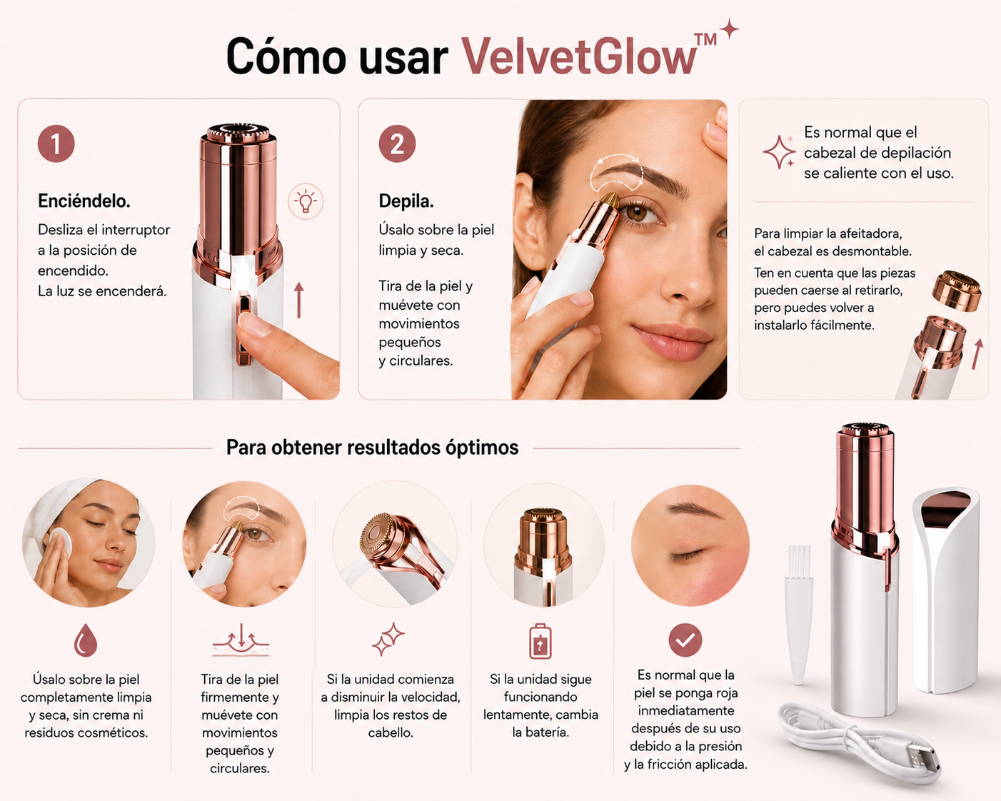 VelVetGlow ™ —  Depila Sin Dolor
