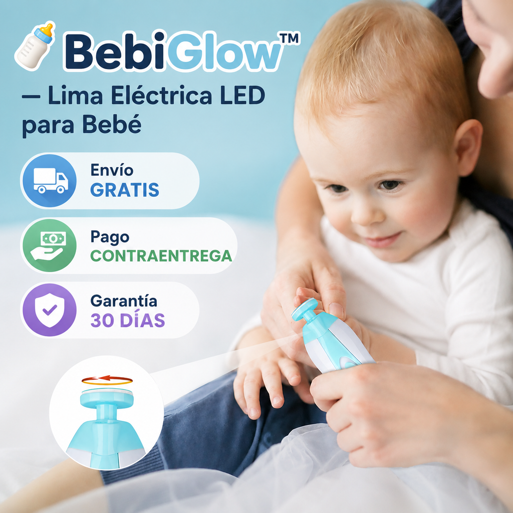 🍼 BebiGlow™ — Lima Eléctrica LED para Bebé