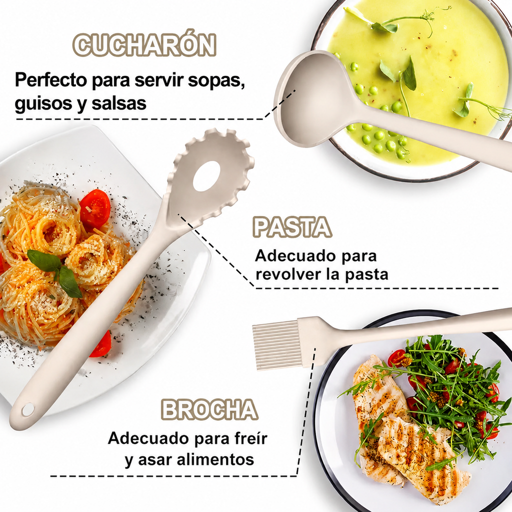 SilkChef™ — Set Antiadherente de Cocina 21 Piezas